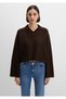 Wool Blend Brown Sweater Boxy Fit 1710626-88615 - 4