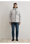 Water Repellent K Hooded Gray Inflatable Jacket 0110463-70075 - 4