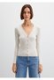 Ecru Cardigan Fitted / Bodycon Fit 1710864-80194 - 4