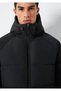 Hooded Black Inflatable Coat 0110756-71379 - 6