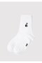 Soft-Premium White Cat-Embroidered Ankle Socks 1913433-620