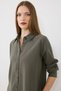 Classic Cut Viscose Shirt - Khaki - 5
