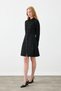 Shirt Collar Buttoned Dress - Black - 5