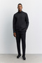 Men's Black Elastic Waistband, Side Pockets, Mesh Detail Technical Jogger A62Y3417 - 7