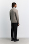Men's Mink Stand Collar Zippered Cardigan with Chest Pocket Detail and Flexible Printed Technical Design A62Y1327 - 6