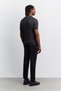 Men's Anthracite Polo Collar Buttonless Rayon Blend Regular Fit Knitwear T-Shirt A62Y5060 - 5