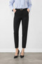 Belted Cigarette Cotton Trousers - Black - 3