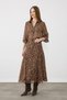 Bambi Patterned Midi Skirt - Brown