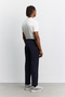 Men's Navy Blue Elastic Waist Zipper Pocket Woven Technical Jogger A62Y3414 - 6