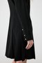 Shirt Collar Buttoned Dress - Black - 9