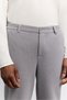Men's Gray Side Elasticated Ribbed Elastane Slim Fit Trousers A62Y3080 - 2