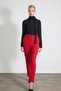 Pipe Leg Fabric Trousers - Red - 5