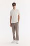Men's Mink Side Elastic Anti-Wrinkle Technical Fabric Slim Fit Chino Trousers A61Y3077