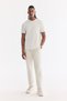 Men's White Crew Neck Bi-Stretch Wrinkle-Free Printed Regular Fit T-Shirt B001040 - 3
