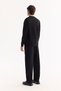 Men's Black Crew Neck Cotton Bi-Stretch Printed Regular Fit Sweatshirt A52Y1215 - 4