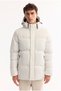 Men's White Hooded Water Repellent Windproof -10 Degree Resistant Shiny Puffer Regular Fit Ski - 2
