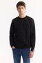 Men's Black Crew Neck Cotton Bi-Stretch Printed Regular Fit Sweatshirt A52Y1208 - 5