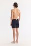 Men's Navy Blue Basic Quick-Drying Relaxed Fit Swim Shorts with Bag A61Y3800 - 3