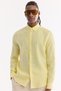 Men's Light Yellow Button-Down Collar 100% Linen Comfort Fit Shirt B002191 - 4