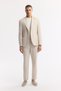 Men's Beige Mono Collar Lightweight Soft Touch Blazer Comfort Slim Fit Jacket A51Y4017 - 7