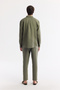 Men's Khaki Button-Down Collar 100% Linen Comfort Fit Shirt B002191 - 5