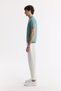 Men's Nile Green Polo Neck Viscose Blend Basic Knitwear Regular Fit T-Shirt B005120 - 3
