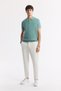 Men's Nile Green Polo Neck Viscose Blend Basic Knitwear Regular Fit T-Shirt B005120 - 5