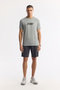 Men's Gray Crew Neck Printed Rayon Soft Touch Regular Fit T-Shirt A51Y1031 - 6