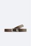 Men's Brown 100% Leather Textured Belt A51Y9301