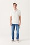 Men's White 100% Cotton Cool Polo Collar T-Shirt E 001004 - 6