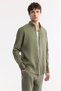 Men's Khaki Button-Down Collar 100% Linen Comfort Fit Shirt B002191 - 7