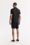 Men's Black Polo Neck Jacquard Elastane Regular Fit T-Shirt A51Y1121 - 4