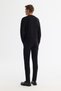 Men's Black Viscose Crew Neck Knitwear Regular Fit Sweater B005132 - 4