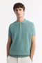Men's Nile Green Polo Neck Viscose Blend Basic Knitwear Regular Fit T-Shirt B005120 - 6
