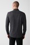 Men's Black Classic Collar 100% Cotton Textured Shirt A32Y2096 - 4