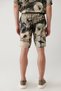 Men's Gray 100% Viscose Elastic Waist Patterned Etenna Relaxed Fit Shorts A41Y3734 - 4