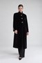 Gold-Accented Fur-Trimmed Coat, Black