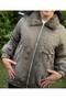 Hopefuldesign Plush Detailed Plush-Collar Adjustable Elastic Inflatable Coat