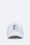 Men's White 100% Cotton Slogan Printed Sports Cap A31Y9205
