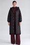 Shiny Quilted Jacket with Snap-Fastened Pockets, Black