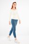 Women's Ecru Collar Detail Sweater Cty-cnd-11903 - 5