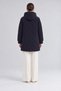 Navy Blue Quilted Jacket with Pocket Detail - 3