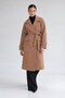 Double breasted collar stamped coat brown