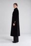Gold-Accented Fur-Trimmed Coat, Black - 2