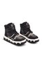 Urban Genuine Leather Boys' Lace-Up Boots with Zipper, Black - 7