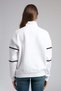Grace women's stand-up collar sweatshirt, white. - 3