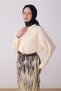 وشاح حريري - 4305-50، لون أسود، قماش تويل.