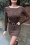 Leopard Patterned Transparent Blouse - 4
