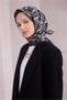 Silk Scarf - 4222-58 Black Twill - 3