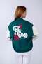 Lona Women's 100% Cotton Sweatshirt, Emerald Green - 3